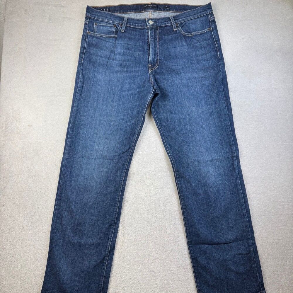 Lucky Brand 361 Vintage Straight Jeans Men's 38x34 Blue Denim